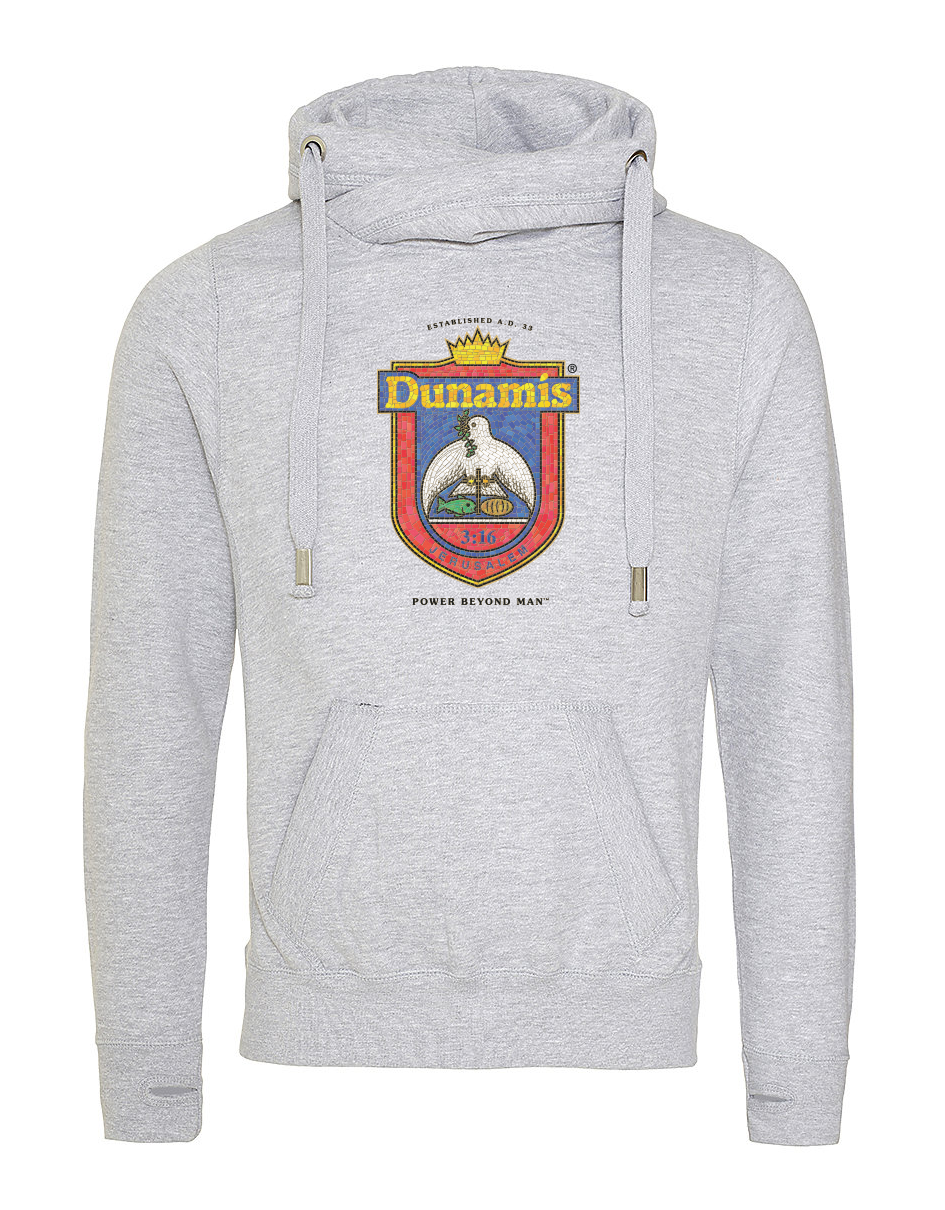 DA - JHA021 CROSS NECK HOODIE - DUNAMIS CREST