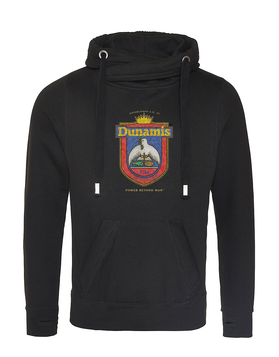 DA - JHA021 CROSS NECK HOODIE - DUNAMIS CREST