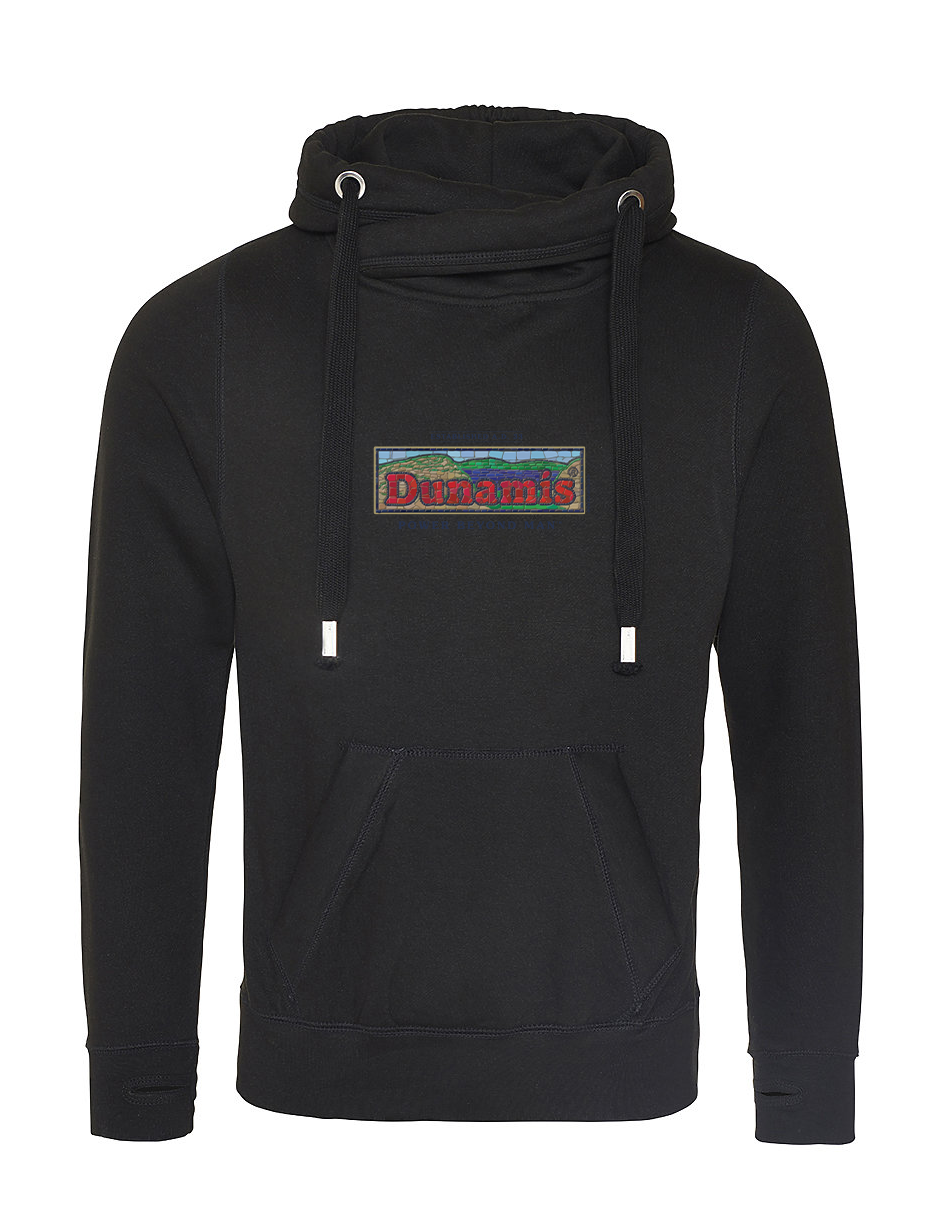 DA - JHA021 CROSS NECK HOODIE - ENGEDI