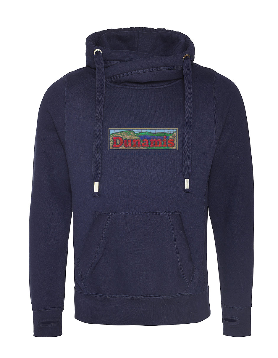 DA - JHA021 CROSS NECK HOODIE - ENGEDI